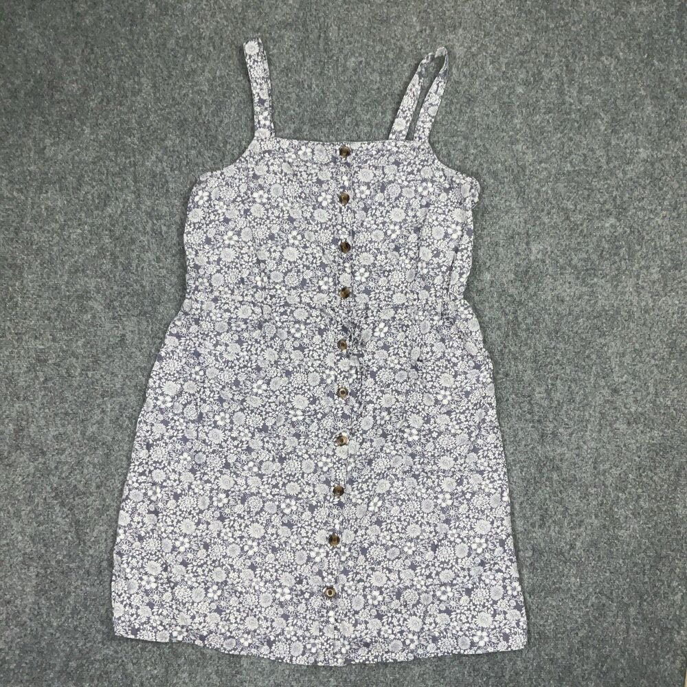 Sonoma Dress Womens Size L Purple Linen Blend Sundress Cottagecore Prairie